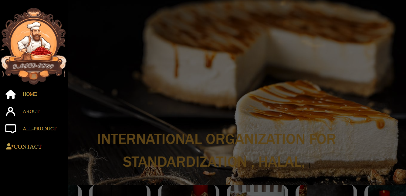D-Cake Shop - E-commerce bakery website with online ordering system